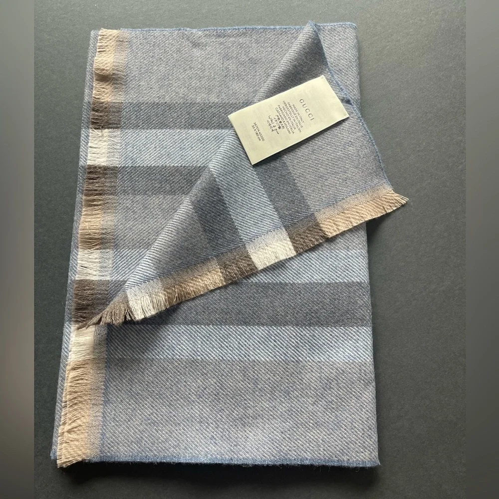 New Gucci Lana Wool Shawl / Scarf